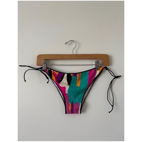 Vanessa Mooney Other - Vanessa Mooney The Aubrey Tie Bikini Bottom – Abstract Multi-Color – Size M